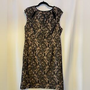 Women's Whimsygoth Black Lace Floral Sleeveless Cocktail Dress 12 MobWife